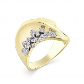 Кольцо из лимонного золота Мастер Бриллиант с бриллиантом 06M1-107-155 фото