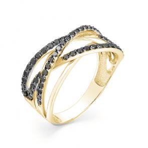 Кольцо из лимонного золота Мастер Бриллиант с чёрным бриллиантом 06M1-107-198/1 фото