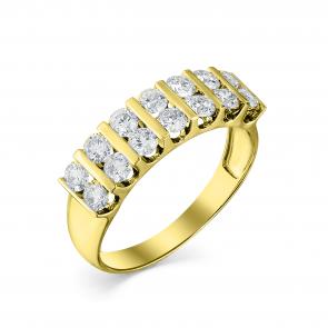 Кольцо из лимонного золота Мастер Бриллиант с бриллиантом 06M1-107-477 фото