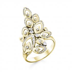 Кольцо из лимонного золота Мастер Бриллиант с бриллиантом 06M1-107-740 фото