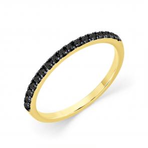 Кольцо из лимонного золота Мастер Бриллиант с чёрным бриллиантом 06M1-306519-01-48 фото