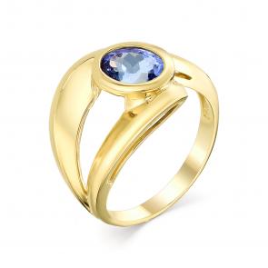 Кольцо из лимонного золота Мастер Бриллиант с танзанитом 06M1-306847-00-31 фото