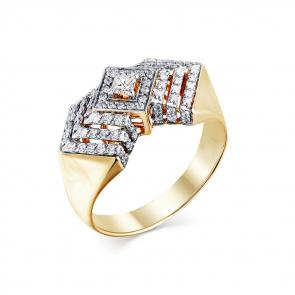 Кольцо из лимонного золота Мастер Бриллиант с бриллиантом 06M1-307877-00-00 фото