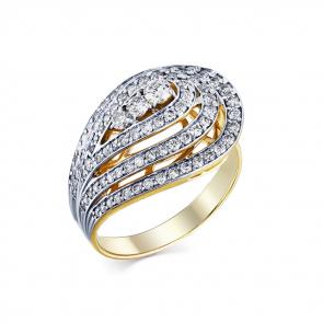 Кольцо из лимонного золота Мастер Бриллиант с бриллиантом 06M1-307882-00-00 фото