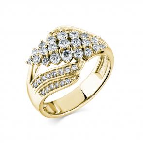 Кольцо из лимонного золота Мастер Бриллиант с бриллиантом 06M1-308218-00-00 фото