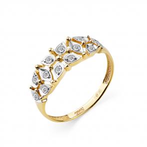 Кольцо из лимонного золота Мастер Бриллиант с бриллиантом 06M1-308307-00-00 фото