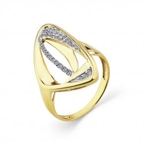 Кольцо из лимонного золота Мастер Бриллиант с бриллиантом 06M1-308347-00-00 фото