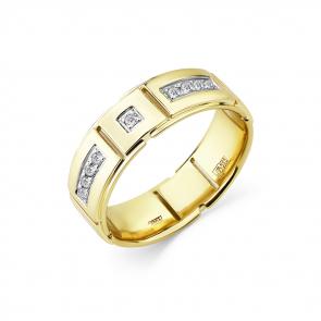 Кольцо из лимонного золота Мастер Бриллиант с бриллиантом 06M1-308352-00-00 фото