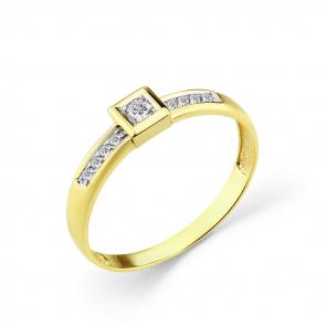 Кольцо из лимонного золота Мастер Бриллиант с бриллиантом 06M1-308355-00-00 фото