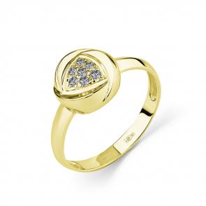 Кольцо из лимонного золота Мастер Бриллиант с бриллиантом 06M1-308365-00-00 фото