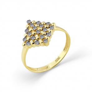 Кольцо из лимонного золота Мастер Бриллиант с бриллиантом 06M1-308386-00-00 фото