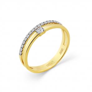 Кольцо из лимонного золота Мастер Бриллиант с бриллиантом 06M1-308396-00-00 фото