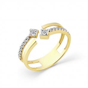 Кольцо из лимонного золота Мастер Бриллиант с бриллиантом 06M1-308436-00-00 фото