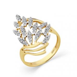 Кольцо из лимонного золота Мастер Бриллиант с бриллиантом 06M1-308466-00-00 фото