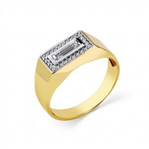 Кольцо из лимонного золота Мастер Бриллиант с бриллиантом 06M1-308555-00-00 фото