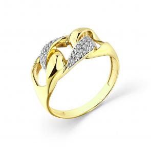 Кольцо из лимонного золота Мастер Бриллиант с бриллиантом 06M1-308615-00-00 фото