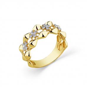 Кольцо из лимонного золота Мастер Бриллиант с бриллиантом 06M1-308766-00-00 фото