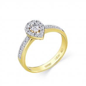 Кольцо из лимонного золота Мастер Бриллиант с бриллиантом 06M1-308839-00-00 фото