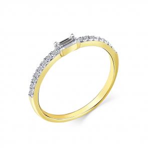 Кольцо из лимонного золота Мастер Бриллиант с бриллиантом 06M1-308937-00-00 фото