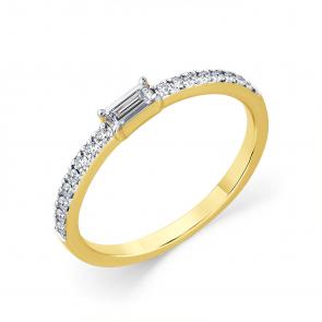 Кольцо из лимонного золота Мастер Бриллиант с бриллиантом 06M1-308937-01-00 фото