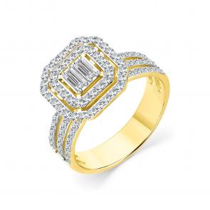 Кольцо из лимонного золота Мастер Бриллиант с бриллиантом 06M1-309178-00-00 фото