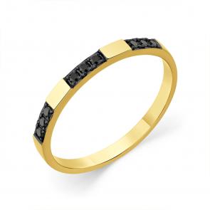 Кольцо из лимонного золота Мастер Бриллиант с чёрным бриллиантом 06M1-309218-00-48 фото