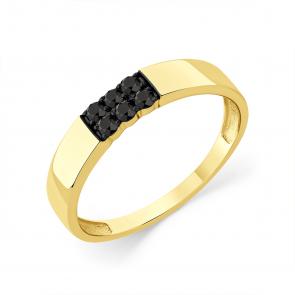 Кольцо из лимонного золота Мастер Бриллиант с чёрным бриллиантом 06M1-309231-00-48 фото