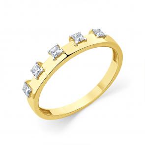 Кольцо из лимонного золота Мастер Бриллиант с бриллиантом 06M1-309233-00-00 фото