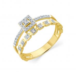 Кольцо из лимонного золота Мастер Бриллиант с бриллиантом 06M1-309237-70-00 фото