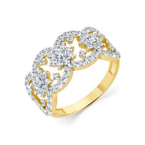 Кольцо из лимонного золота Мастер Бриллиант с бриллиантом 06M1-309272-00-00 фото