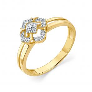 Кольцо из лимонного золота Мастер Бриллиант с бриллиантом 06M1-309282-00-70 фото