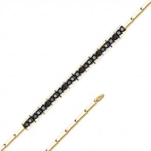 Браслет из лимонного золота Мастер Бриллиант с чёрным бриллиантом 06M10-290-48 фото