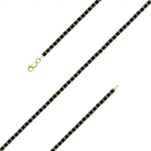 Браслет из лимонного золота Мастер Бриллиант с чёрным бриллиантом 06M10-320362-06-48 фото