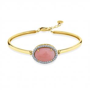 Браслет из лимонного золота Мастер Бриллиант с бриллиантом и опалом 06M10-320430-01-36 фото