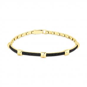 Браслет из лимонного золота Мастер Бриллиант с чёрным бриллиантом 06M10-320441-00-48 фото