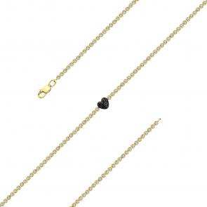 Браслет из лимонного золота Мастер Бриллиант с чёрным бриллиантом 06M10-358-48 фото