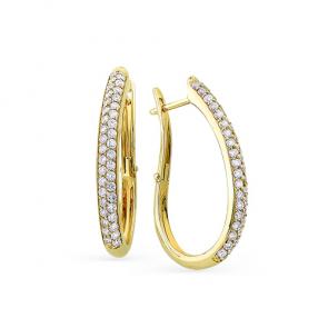 Серьги из лимонного золота Мастер Бриллиант с бриллиантом 06M2-104-211 фото