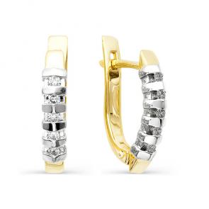 Серьги из лимонного золота Мастер Бриллиант с бриллиантом 06M2-104-814 фото