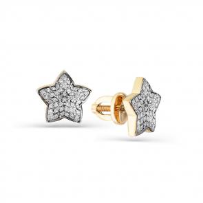 Серьги из лимонного золота Мастер Бриллиант с бриллиантом 06M2-302110-00-00 фото