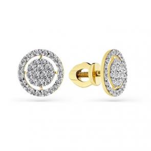 Серьги из лимонного золота Мастер Бриллиант с бриллиантом 06M2-302142-00-00 фото