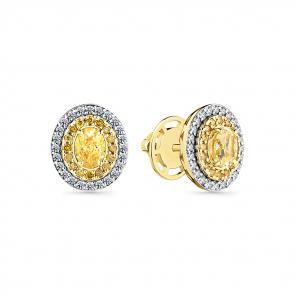Серьги из лимонного золота Мастер Бриллиант с бриллиантом 06M2-302210-01-55 фото