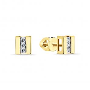 Серьги из лимонного золота Мастер Бриллиант с бриллиантом 06M2-302276-00-00 фото