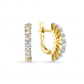 Серьги из лимонного золота Мастер Бриллиант с бриллиантом 06M2-306948-00-00 фото