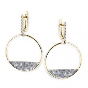 Серьги из лимонного золота Мастер Бриллиант с бриллиантом 06M2-307868-00-00 фото