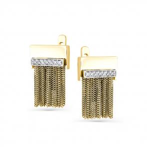 Серьги из лимонного золота Мастер Бриллиант с бриллиантом 06M2-307871-00-00 фото