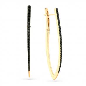 Серьги из лимонного золота Мастер Бриллиант с бриллиантом 06M2-308081-00-48 фото