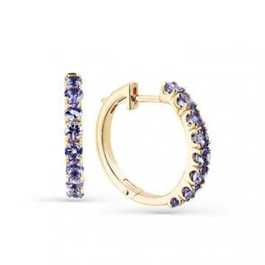 Серьги из лимонного золота Мастер Бриллиант с танзанитом 06M2-308086-00-31 фото