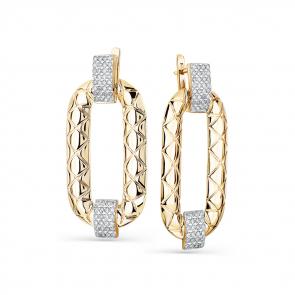 Серьги из лимонного золота Мастер Бриллиант с бриллиантом 06M2-308153-00-00 фото