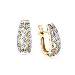 Серьги из лимонного золота Мастер Бриллиант с бриллиантом 06M2-308342-00-00 фото