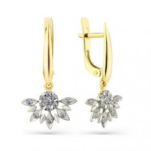 Серьги из лимонного золота Мастер Бриллиант с бриллиантом 06M2-308443-00-00 фото